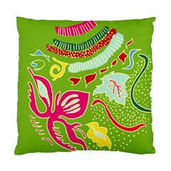 Green Organic Abstract Standard Cushion Case (one Side) by DanaeStudio