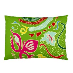 Green Organic Abstract Pillow Case by DanaeStudio