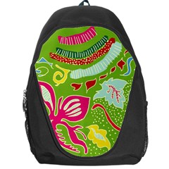 Green Organic Abstract Backpack Bag by DanaeStudio