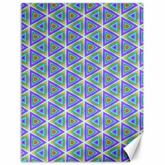 Colorful Retro Geometric Pattern Canvas 18  X 24   by DanaeStudio