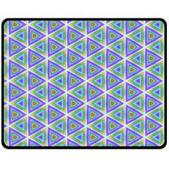 Colorful Retro Geometric Pattern Fleece Blanket (medium)  by DanaeStudio