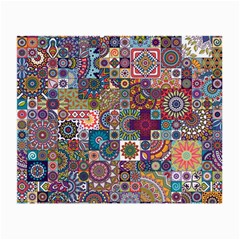 Ornamental Mosaic Background Small Glasses Cloth