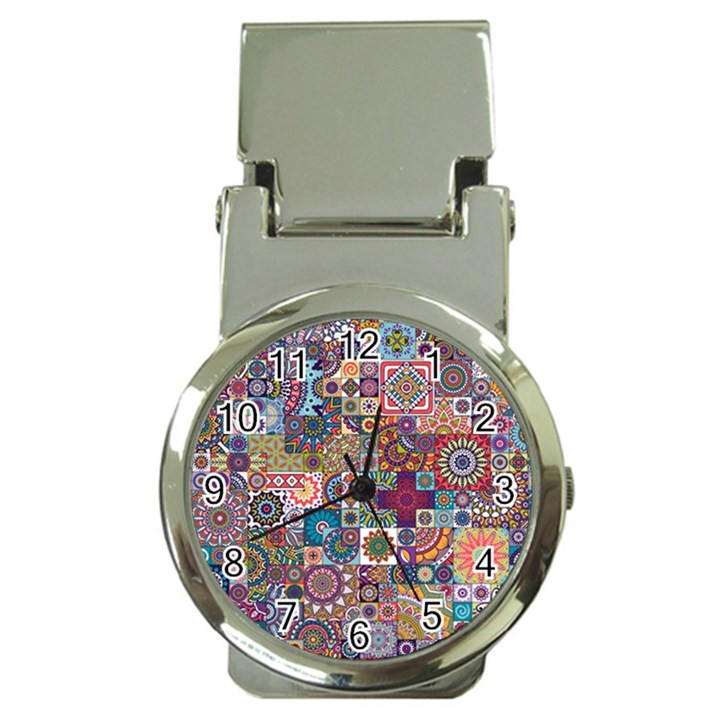 Ornamental Mosaic Background Money Clip Watches