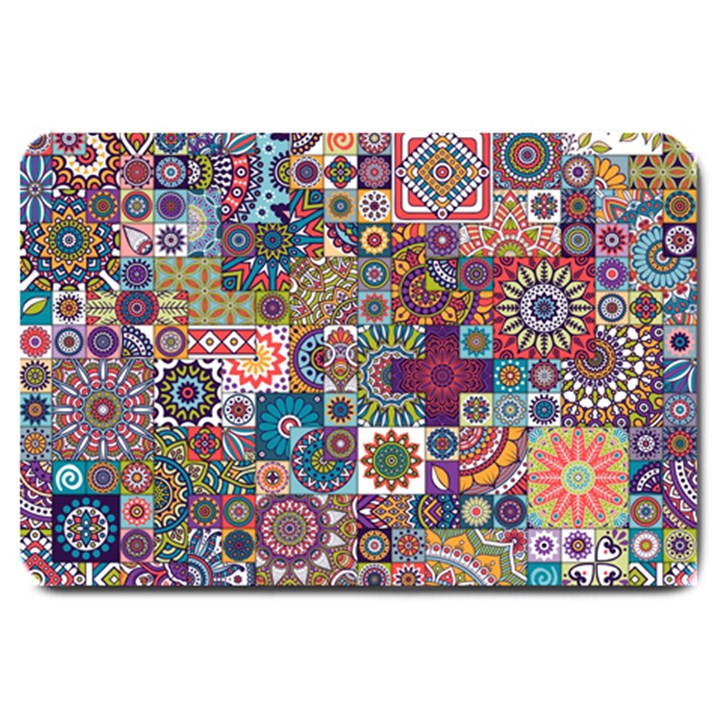 Ornamental Mosaic Background Large Doormat 