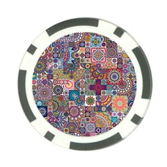 Ornamental Mosaic Background Poker Chip Card Guards