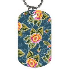 Floral Fantsy Pattern Dog Tag (two Sides) by DanaeStudio