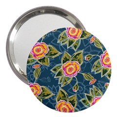 Floral Fantsy Pattern 3  Handbag Mirrors by DanaeStudio