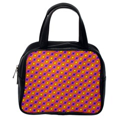 Vibrant Retro Diamond Pattern Classic Handbags (one Side) by DanaeStudio