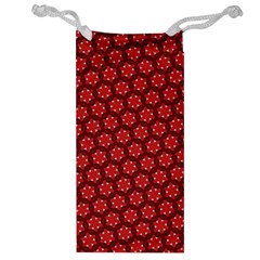 Red Passion Floral Pattern Jewelry Bags by DanaeStudio