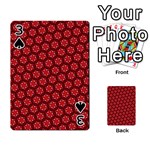 Red Passion Floral Pattern Playing Cards 54 Designs  Front - Spade3