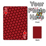 Red Passion Floral Pattern Playing Cards 54 Designs  Front - Heart3