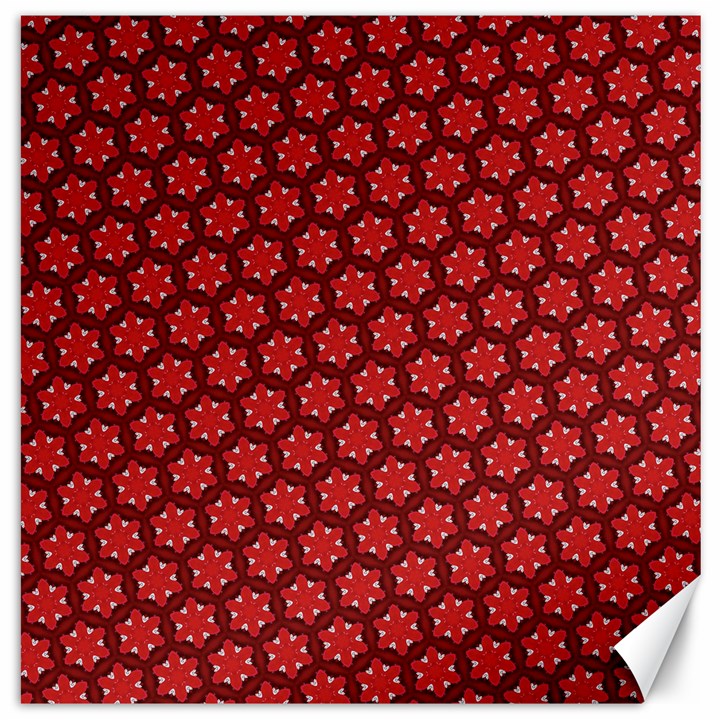 Red Passion Floral Pattern Canvas 12  x 12  