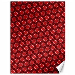 Red Passion Floral Pattern Canvas 36  X 48  