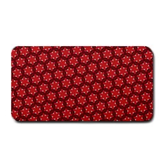 Red Passion Floral Pattern Medium Bar Mats by DanaeStudio