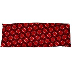 Red Passion Floral Pattern Body Pillow Case (dakimakura)