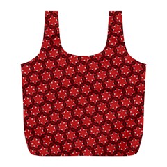 Red Passion Floral Pattern Full Print Recycle Bags (l)  by DanaeStudio