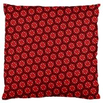 Red Passion Floral Pattern Large Flano Cushion Case (Two Sides) Front