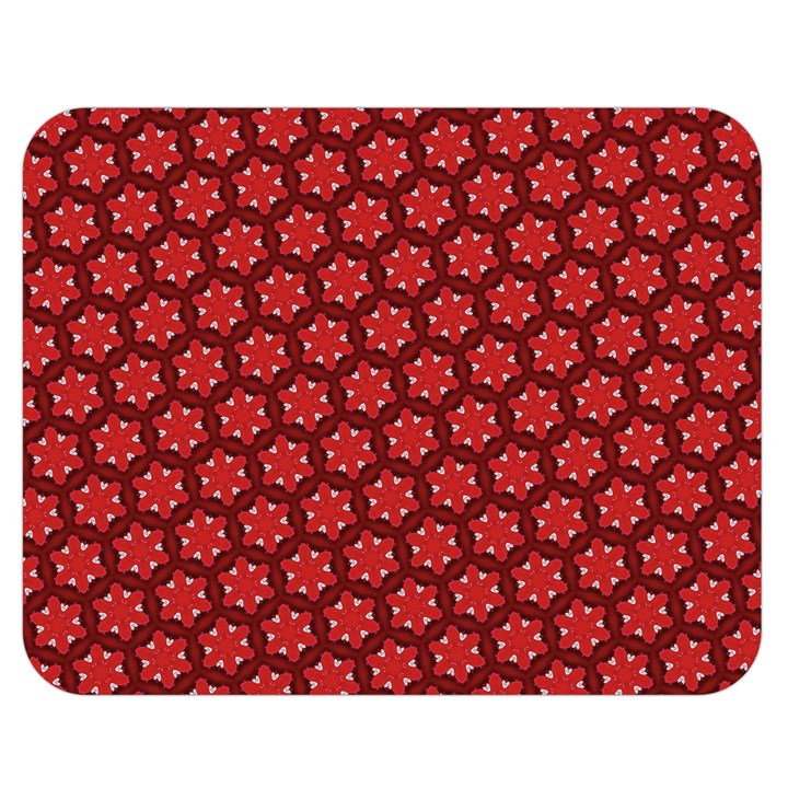 Red Passion Floral Pattern Double Sided Flano Blanket (Medium) 