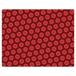 Red Passion Floral Pattern Double Sided Flano Blanket (Medium)  60 x50  Blanket Back