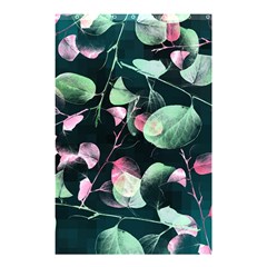 Modern Green And Pink Leaves Shower Curtain 48  X 72  (small) 