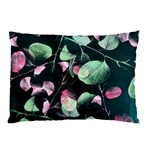Modern Green And Pink Leaves Pillow Case (Two Sides) Front
