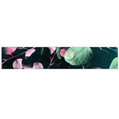 Modern Green And Pink Leaves Flano Scarf (large)  by DanaeStudio