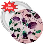 Spiral Eucalyptus Leaves 3  Buttons (10 pack)  Front