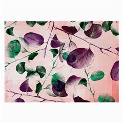 Spiral Eucalyptus Leaves Large Glasses Cloth (2-side) by DanaeStudio