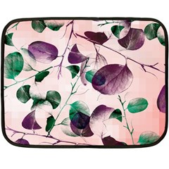 Spiral Eucalyptus Leaves Fleece Blanket (mini) by DanaeStudio