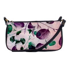 Spiral Eucalyptus Leaves Shoulder Clutch Bags by DanaeStudio