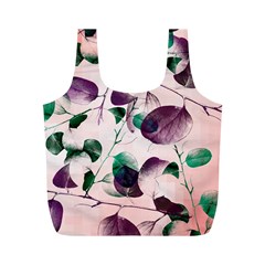 Spiral Eucalyptus Leaves Full Print Recycle Bags (m)  by DanaeStudio