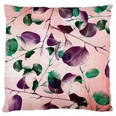 Spiral Eucalyptus Leaves Large Flano Cushion Case (one Side)