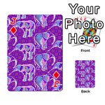 Cute Violet Elephants Pattern Playing Cards 54 Designs  Front - DiamondJ