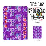 Cute Violet Elephants Pattern Playing Cards 54 Designs  Front - Joker2