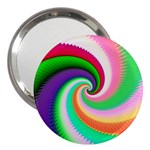 Colorful Spiral Dragon Scales   3  Handbag Mirrors Front