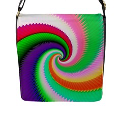 Colorful Spiral Dragon Scales   Flap Messenger Bag (l)  by designworld65