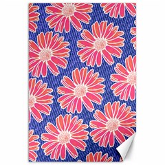 Pink Daisy Pattern Canvas 20  X 30   by DanaeStudio