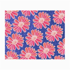 Pink Daisy Pattern Small Glasses Cloth (2-side) by DanaeStudio