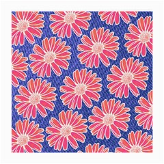 Pink Daisy Pattern Medium Glasses Cloth by DanaeStudio