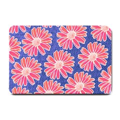 Pink Daisy Pattern Small Doormat  by DanaeStudio