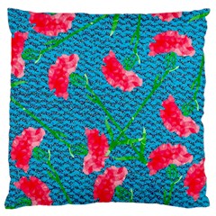 Carnations Large Flano Cushion Case (Two Sides)