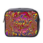 Abstract Shimmering Multicolor Swirly Mini Toiletries Bag 2-Side
