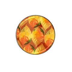 Fall Colors Leaves Pattern Hat Clip Ball Marker (4 Pack) by DanaeStudio