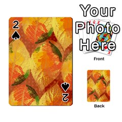 Fall Colors Leaves Pattern Playing Cards 54 Designs  by DanaeStudio