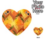 Fall Colors Leaves Pattern Playing Cards 54 (Heart)  Front - Spade3