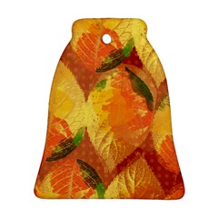 Fall Colors Leaves Pattern Ornament (bell)  by DanaeStudio