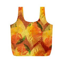 Fall Colors Leaves Pattern Full Print Recycle Bags (m)  by DanaeStudio