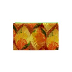 Fall Colors Leaves Pattern Cosmetic Bag (xs) by DanaeStudio