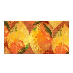 Fall Colors Leaves Pattern Satin Wrap by DanaeStudio