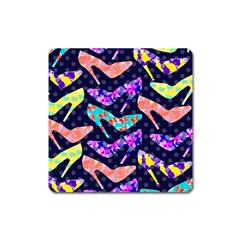 Colorful High Heels Pattern Square Magnet by DanaeStudio